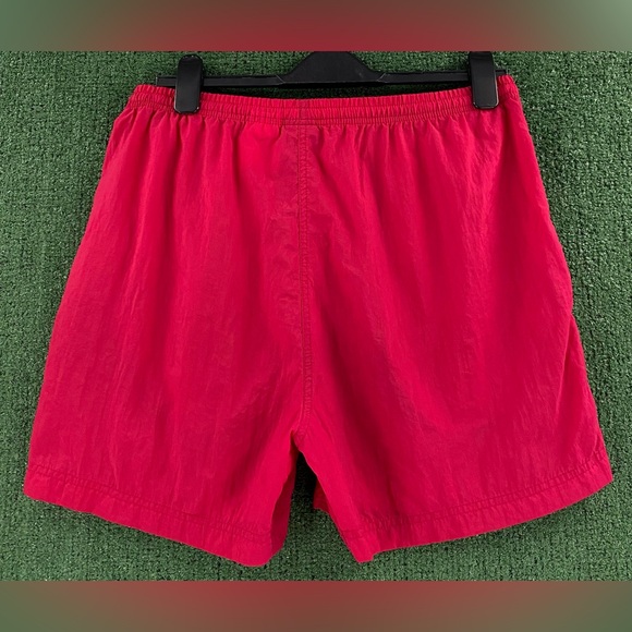 VTG 90s Nike Embroidered Swoosh Windbreaker Fuchsia Shorts W/ Pockets Men Medium - Picture 5 of 6